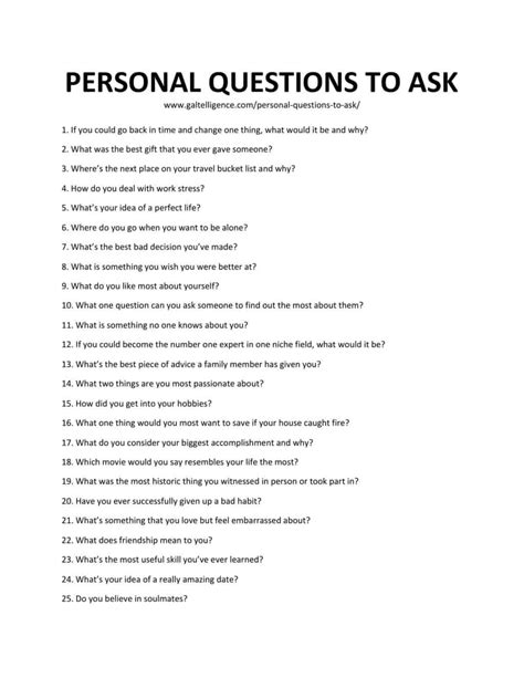 List Of Questions To Ask Someone