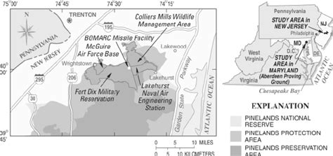 Location Of Mcguire Air Force Base And The Bomarc Missile Download Scientific Diagram