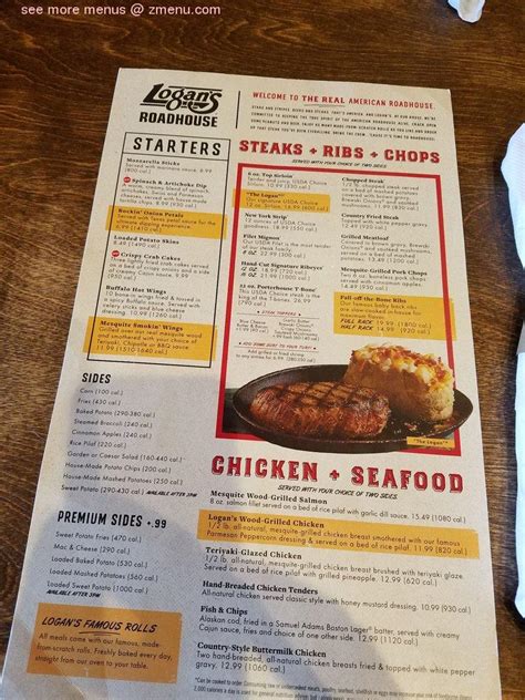 Logan Amp 39 S Roadhouse Marion Il Menu