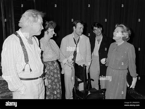 London Uk August 27 1986 Actors Jack Lemmon Jodie Lynne Mcclintock Kevin Spacey And Peter