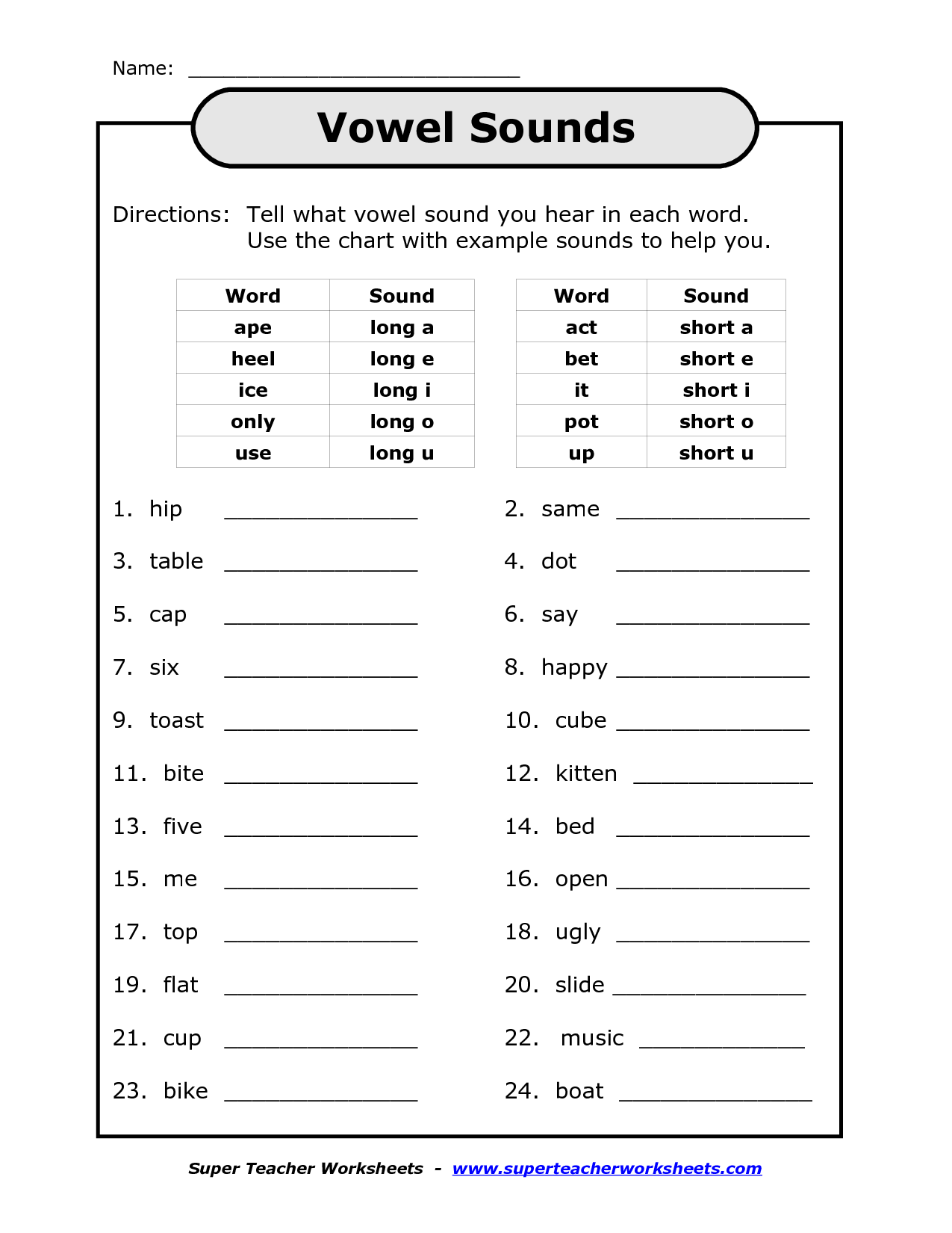 5 Fun Long and Short Vowels Worksheets for Kids