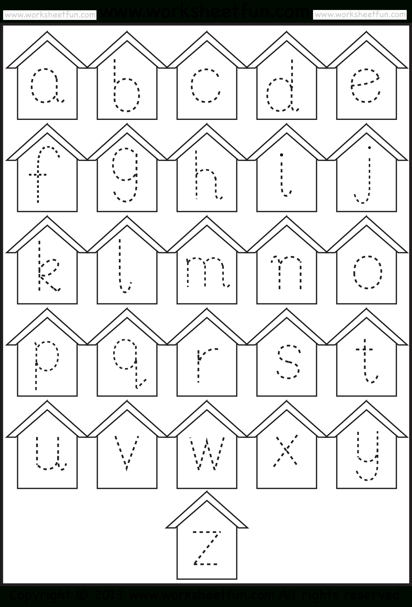 Free Lowercase Letter Tracing Worksheets for Kids