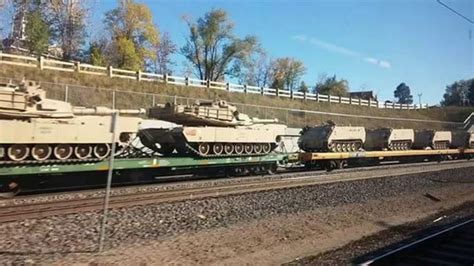 M1 Abrams Tanks On Military Train August 30 2024 Youtube