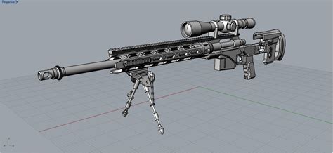 M2010 Enhanced Sniper Rifle Rough Model 3D Model Cgtrader