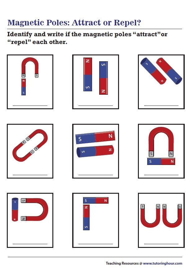 Magnetism Worksheet Attract Or Repel Simple Present Tense Worksheets Magnet Lessons Simple