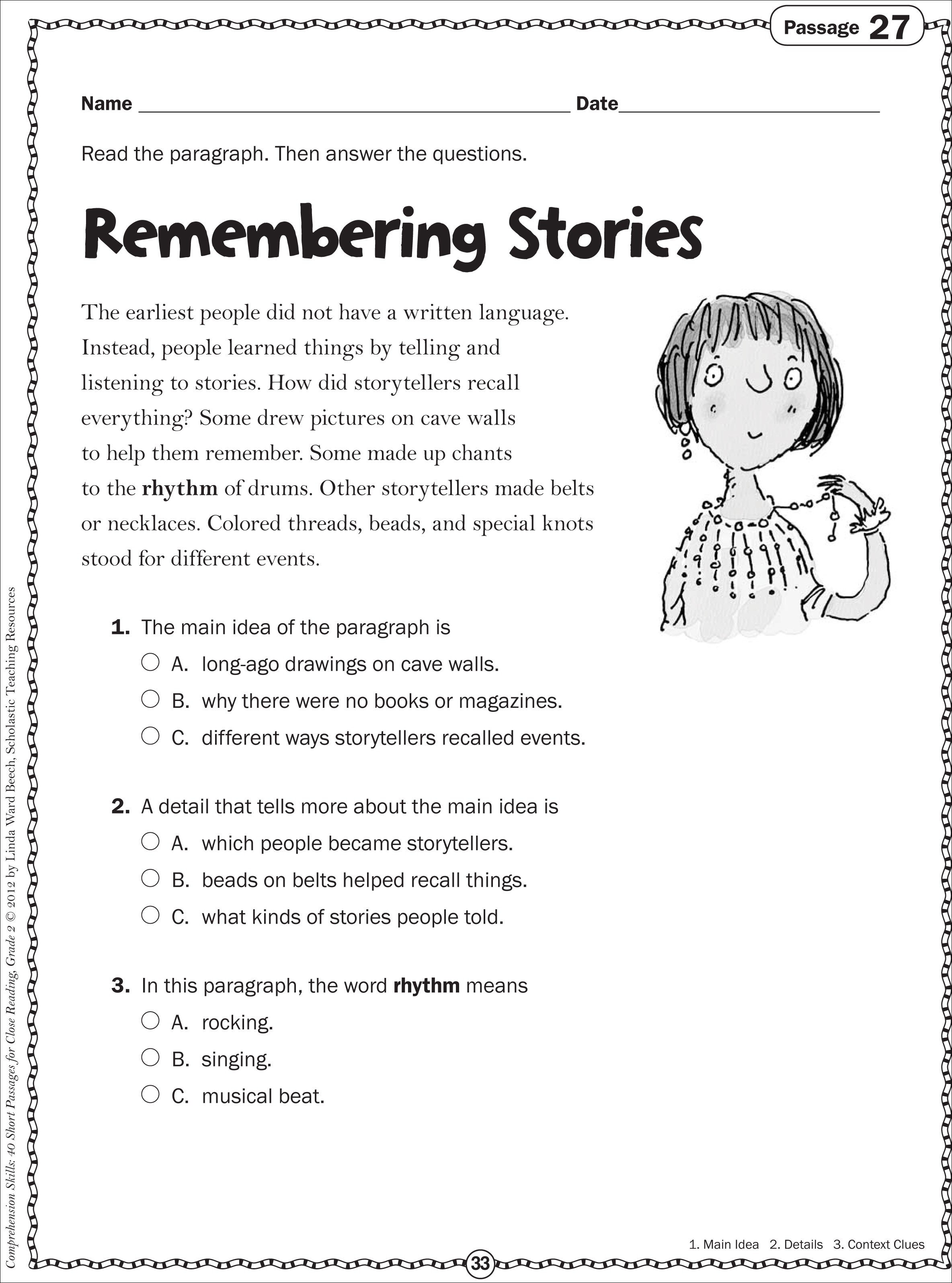 Unlock Your Child's Reading Skills with Main Idea Worksheets