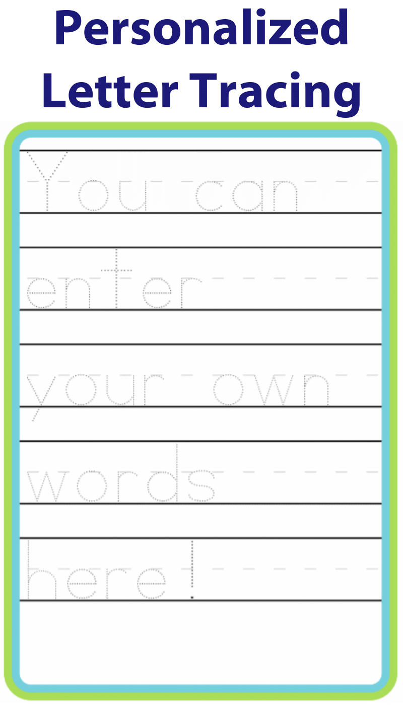 Make Your Own Handwriting Worksheets