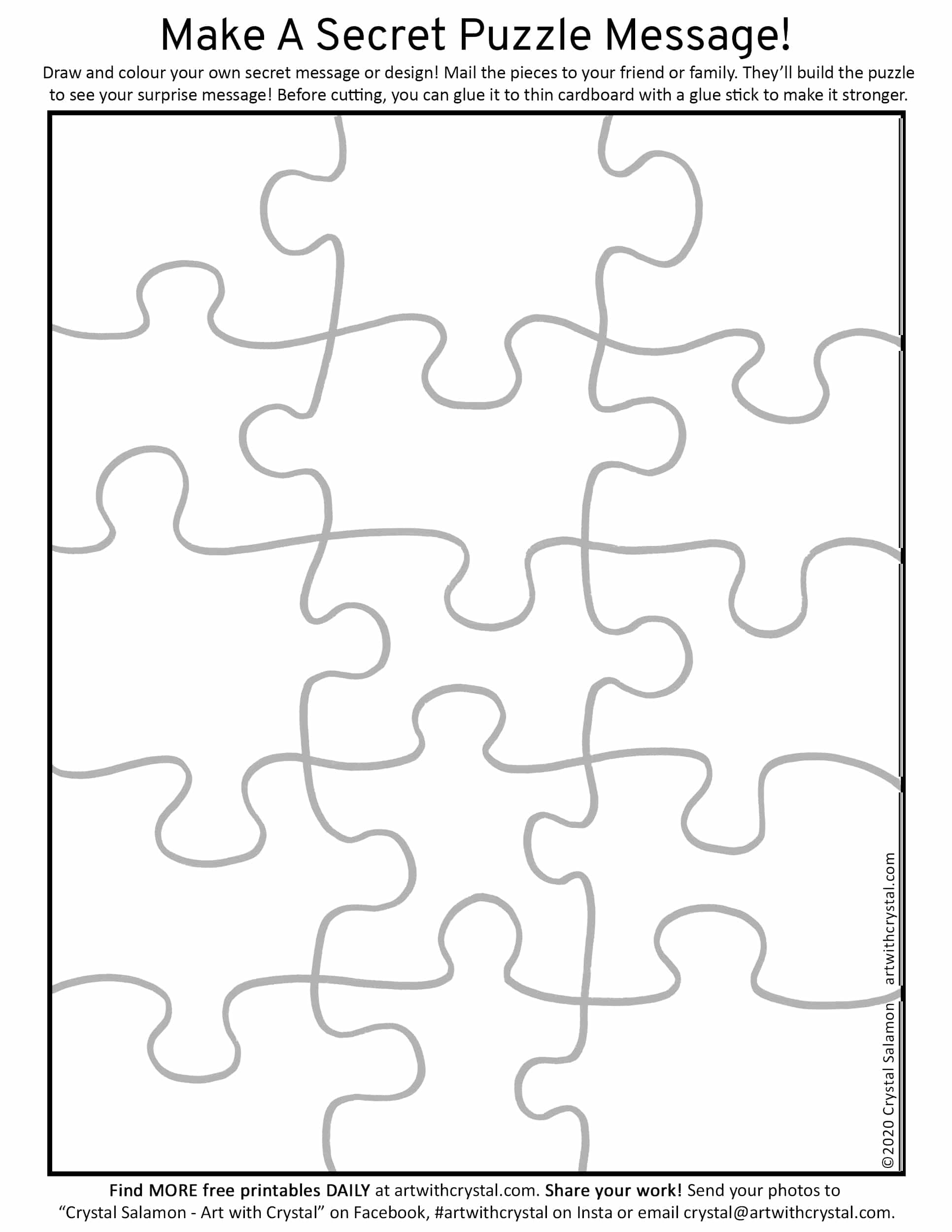 Make Your Own Puzzle Printable