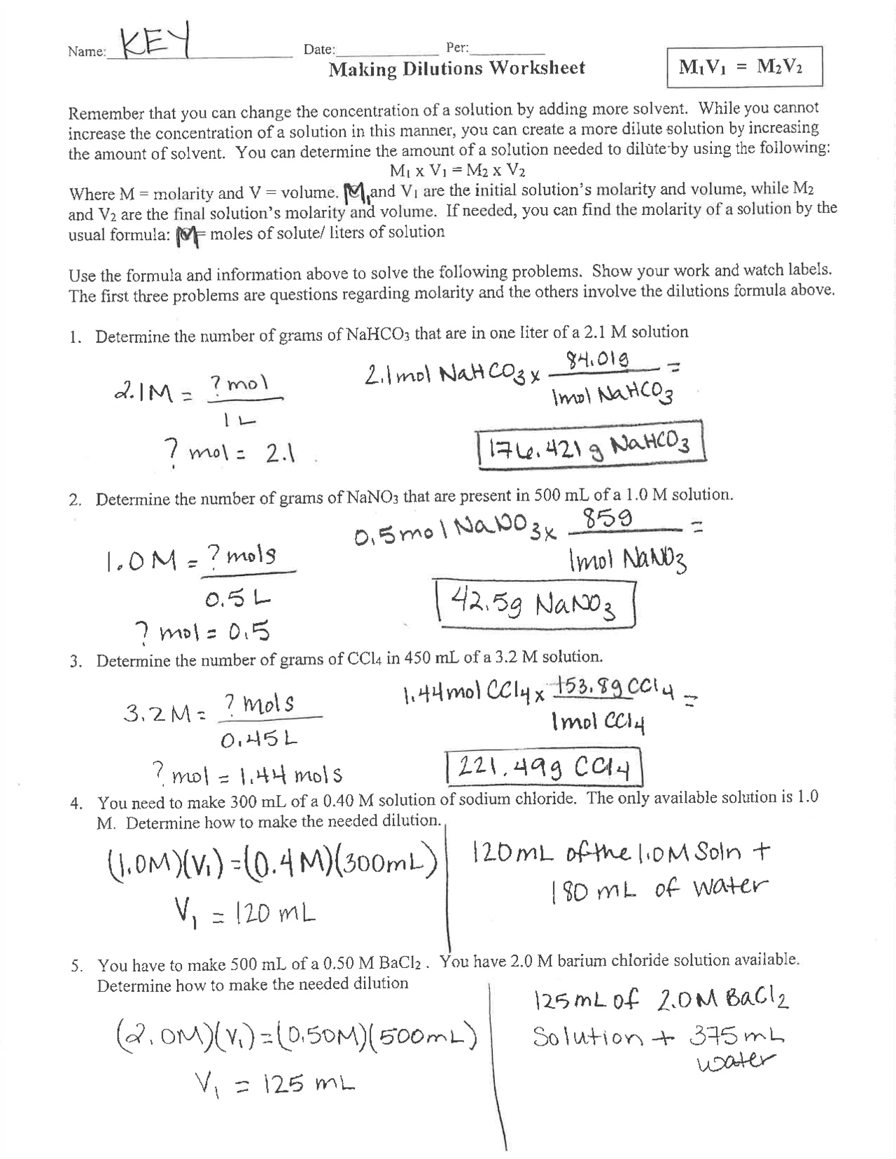 Master the Art of Dilutions with Our Worksheet