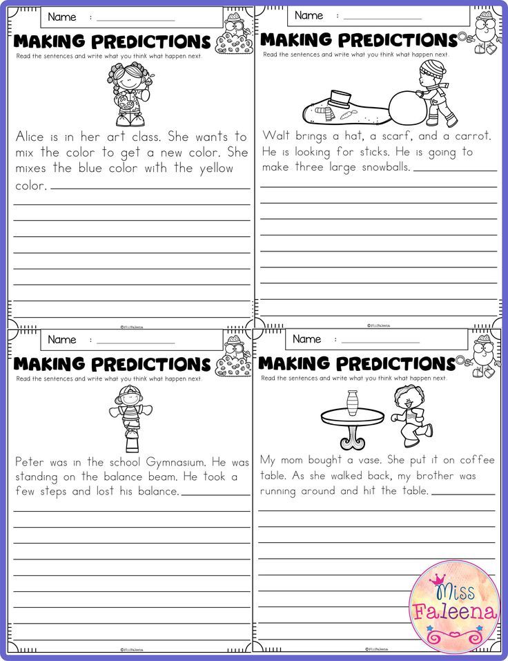 Making Predictions Worksheet Kindergarten