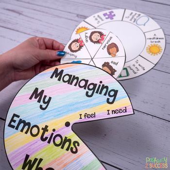 Managing Emotions Wheel Sel Self Regulation Craft Coping Skills