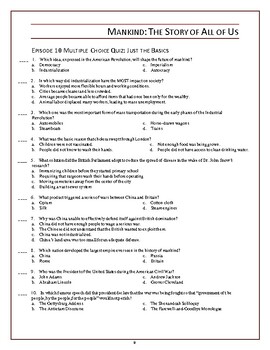 Mankind The Story Of All Of Us Episode 10 Worksheet And Quiz Revolutions