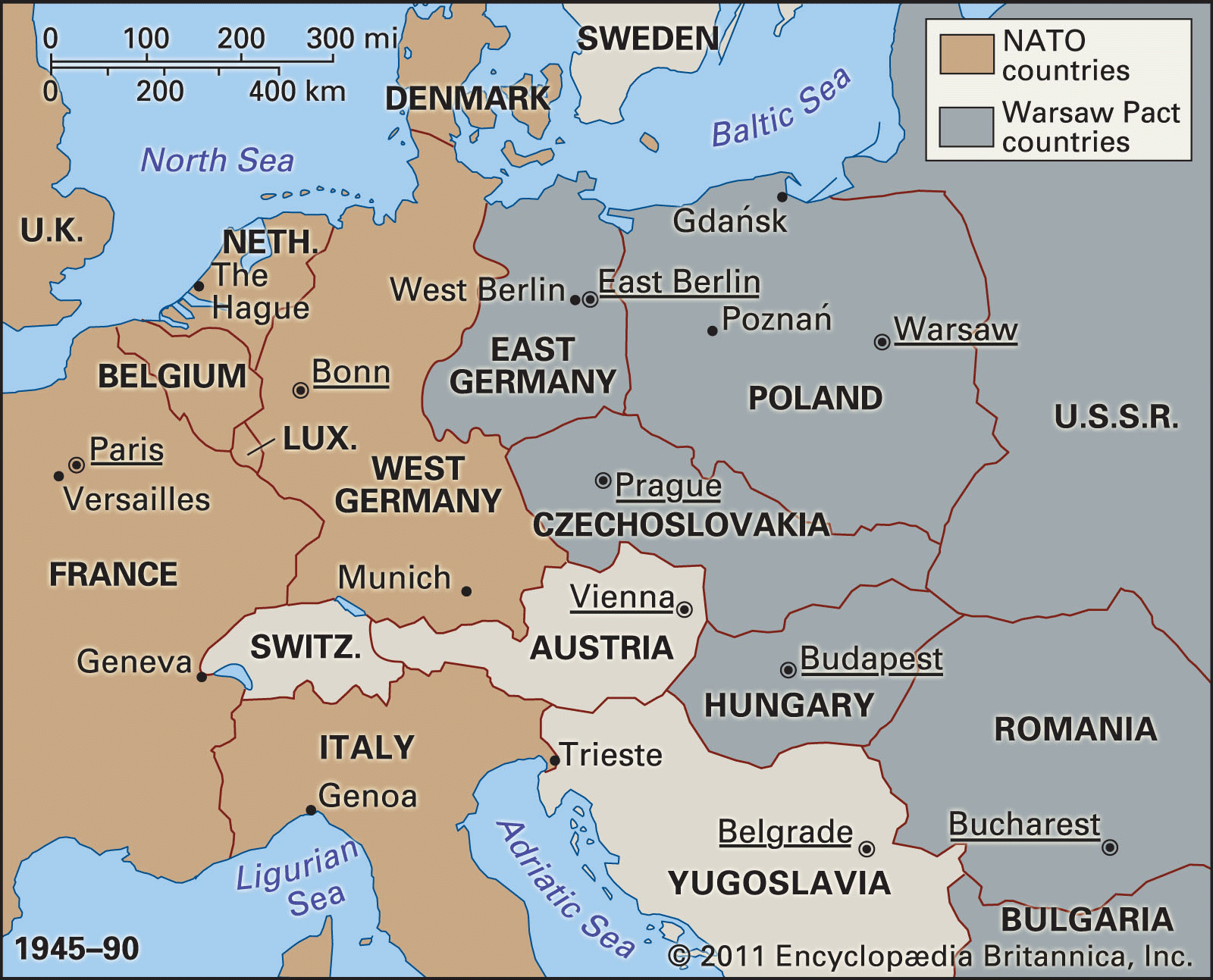 Map Of Europe Post Ww2 Secretmuseum