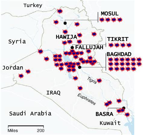 Map Of Major Us Military Installations In Iraq Since 2003 Hawija Is Download Scientific