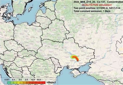 Map Predicts Fallout From Disaster At Ukrainian Nuclear Plant