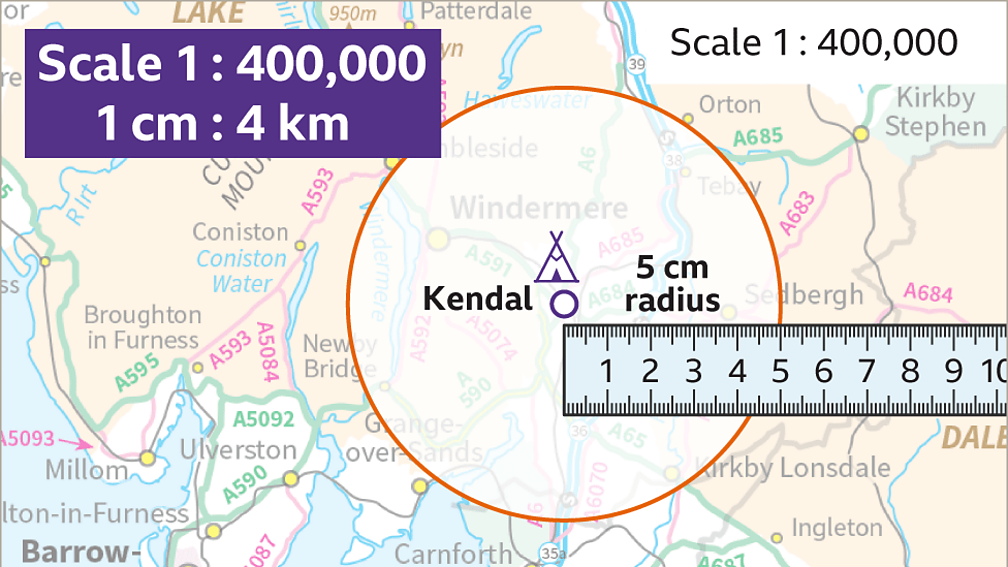 Map Scales And Ratio Ks3 Maths Bbc Bitesize Bbc Bitesize