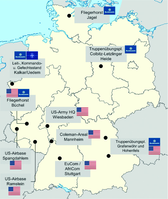 Map US Army Bases Locations and Information