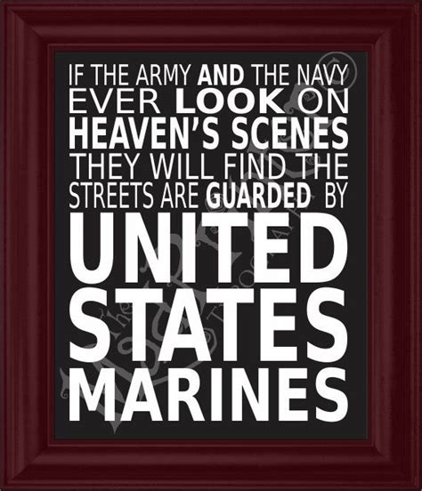 Marine Corps Hymn Digital Typography Print 16X20 Usmc Print Usmc Typography United States