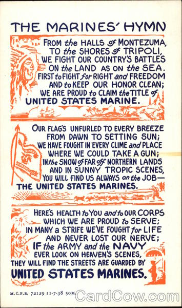 Marine Hymn Lyrics And Sheet Music In 3 Keys Marines Hymn Hymns Lyrics Great Song Lyrics