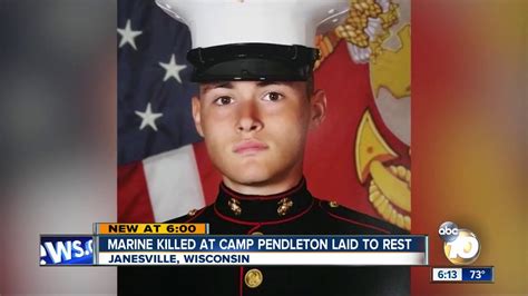 Marine Killed At Camp Pendleton Laid To Rest Youtube