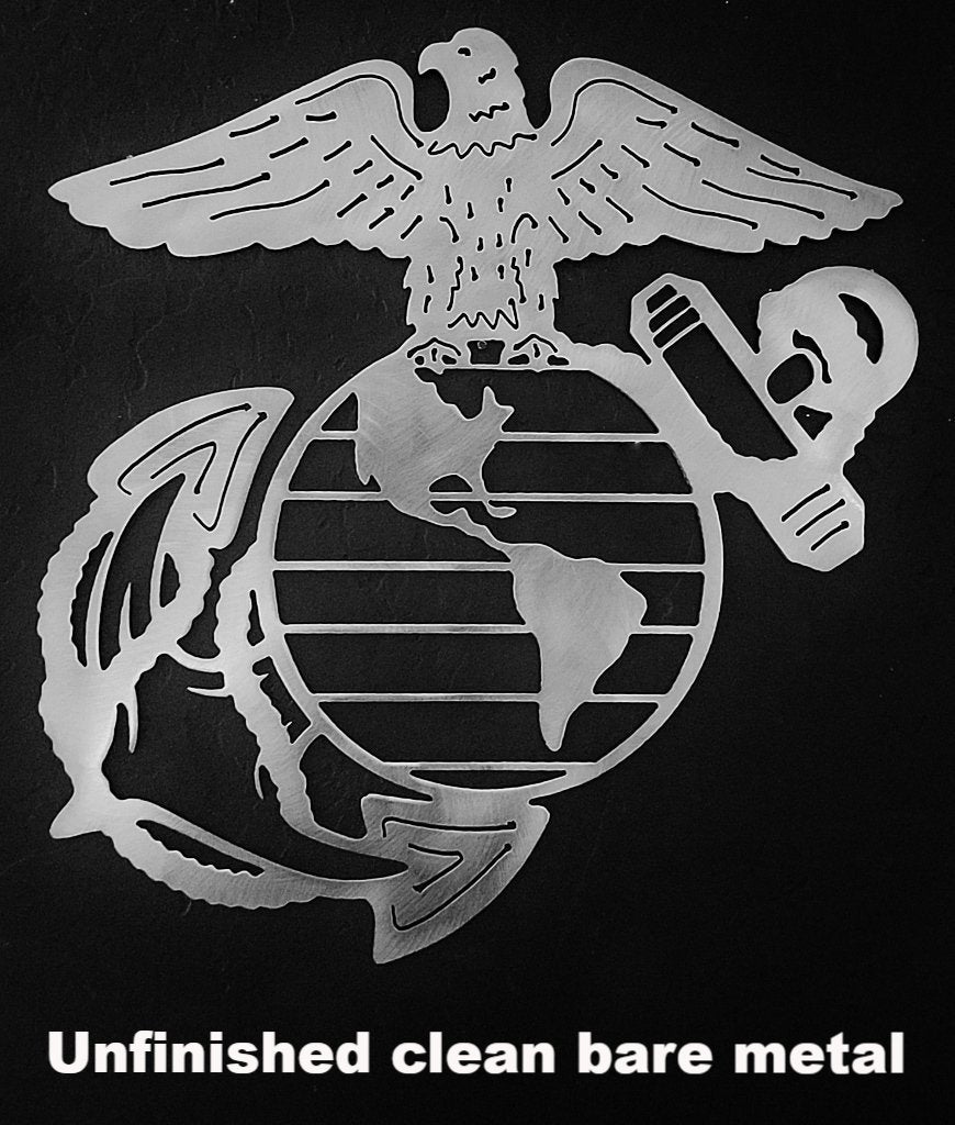 Marines Corps Emblem Metal Silhouette Marines Logo Marine Corps Emblem Round Metal Wall Art