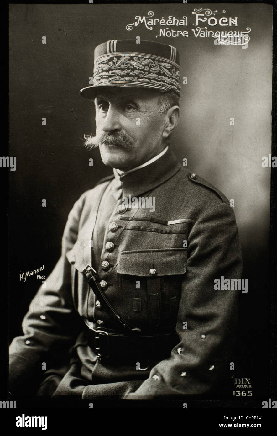 Marshal Ferdinand Foch French Soldier And World War I Hero Portrait Circa 1918 Stock Photo