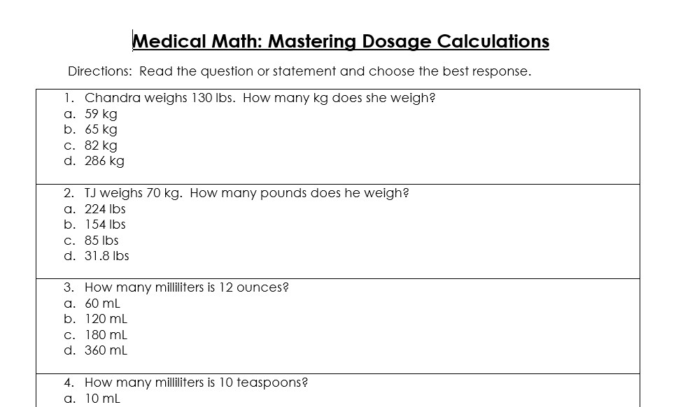 Mastering Dosage Calculations Advanced Iv Pediatric Dosing Course Hero