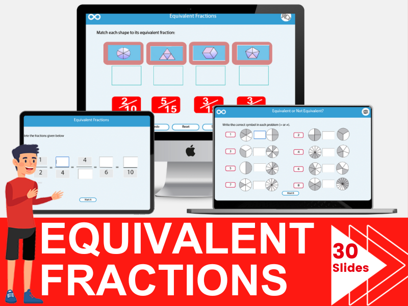 Mastering Equivalent Fractions Interactive Digital Maths Lesson With