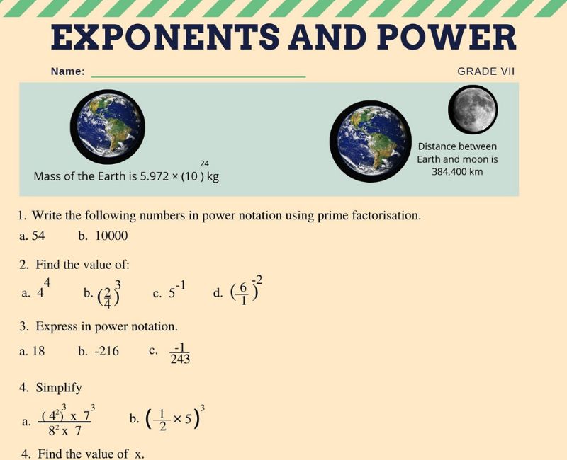 Mastering Powers And Exponents Free Worksheets For Effective Learning