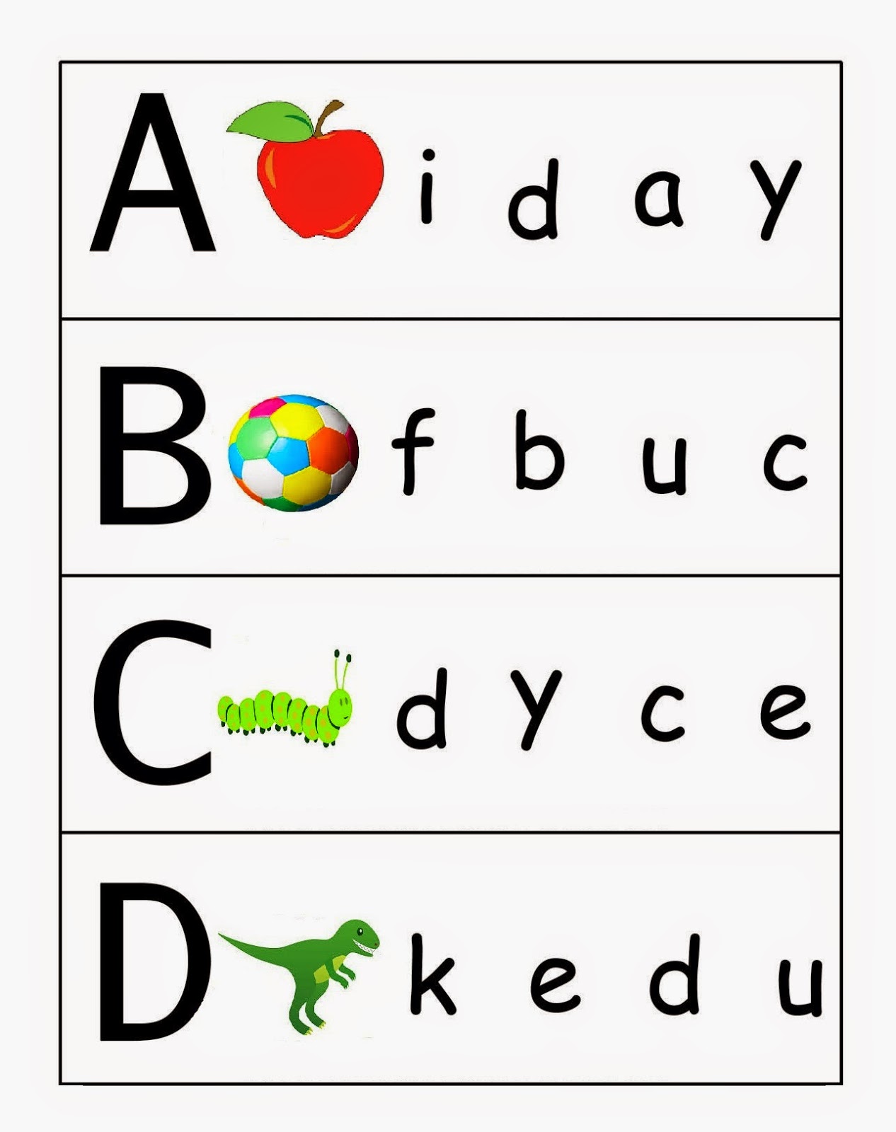 Match Upper And Lowercase Letters Worksheet