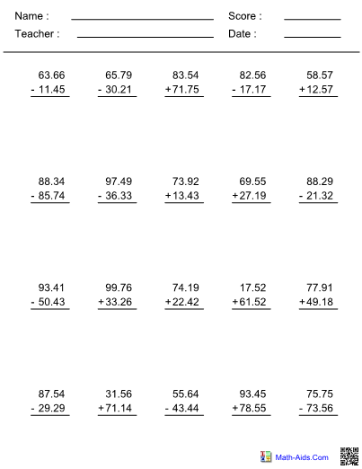 Math Aids Order Of Operations