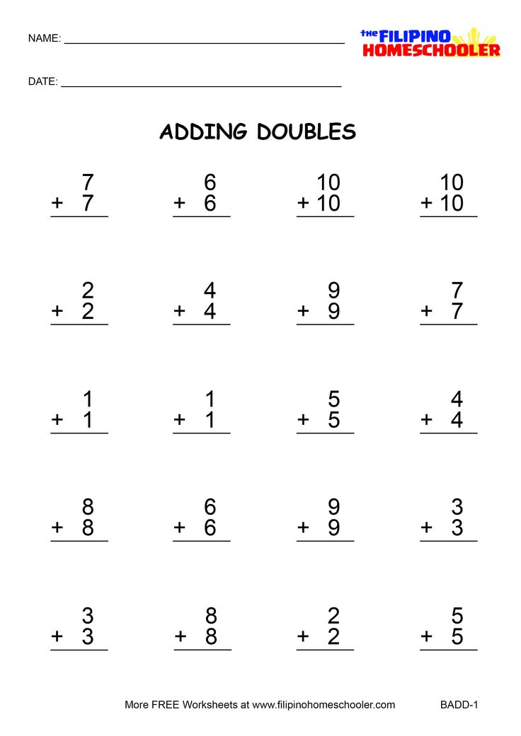 Math Doubles Worksheets 2Nd Grade 194217 Free Worksheets Samples