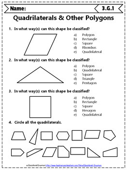 Math For 3Rd Grade Worksheets Geometry