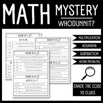 Math Mystery Problems Whodunnit Who Done It By Studyworm Tpt