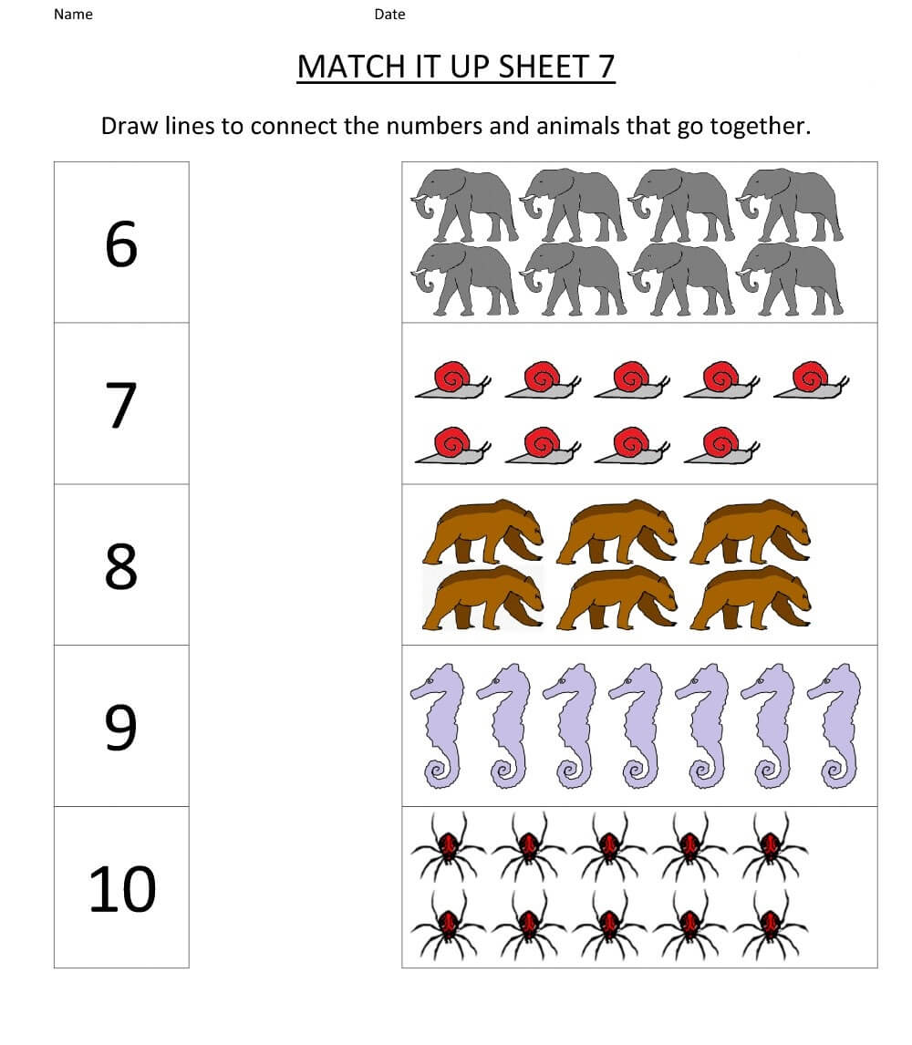 5 Fun Printable Math Worksheets for Kindergarten