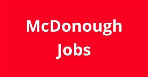 Mcdonough GA Job Opportunities