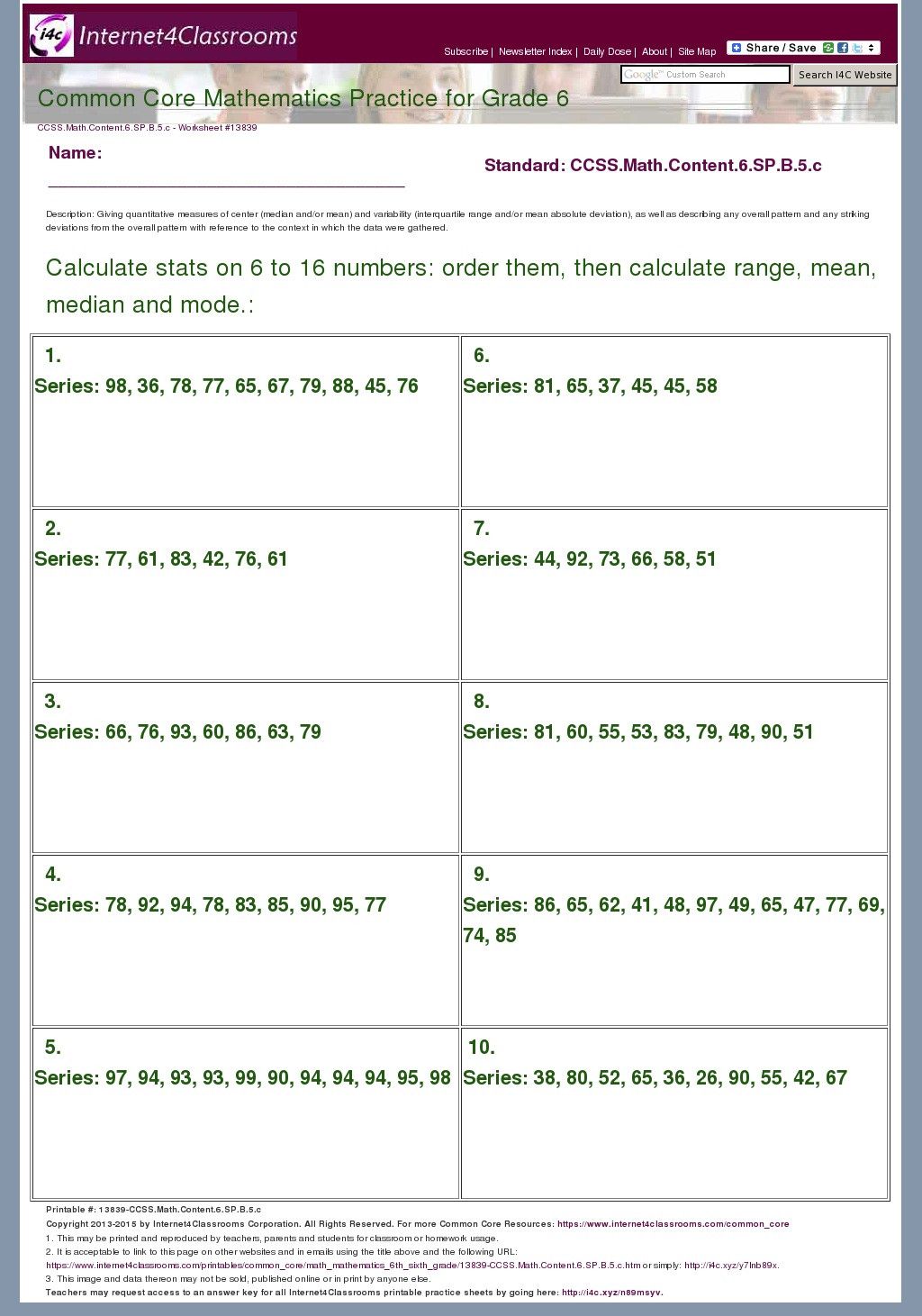 Mean Absolute Deviation Worksheet Mean Absolute Deviation Maze