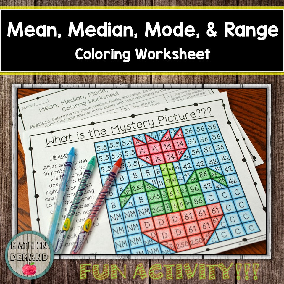 5 Colorful Tips for Mean, Median, Mode, Range Worksheets