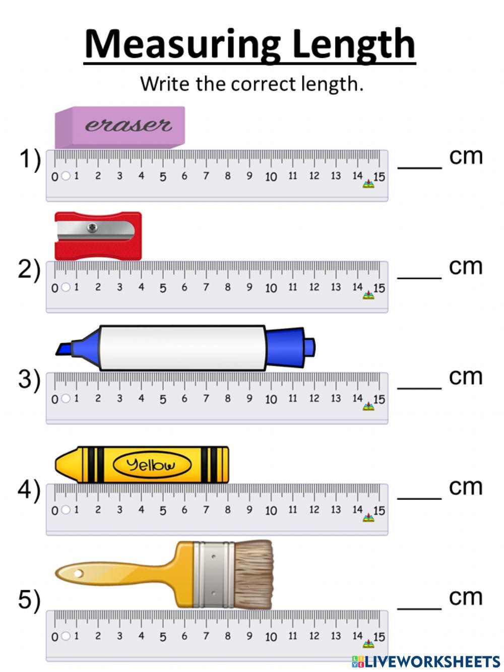 Measuring Length Interactive Worksheet For Y3 You Can Do The Exercises Online Or D Math