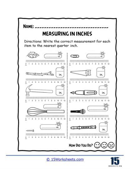 Measuring To The Nearest 1 2 Inch Worksheets Pdfs Brighterly