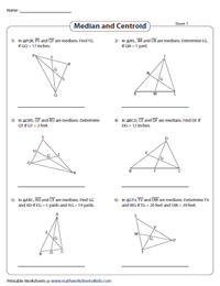 5 Tips for Mastering Medians and Centroid Worksheet