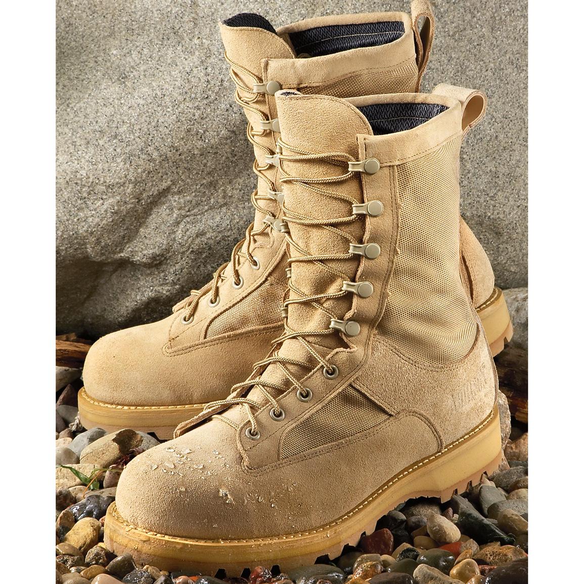 Men S U S Mil Issue Gore Tex Combat Boots Desert Tan 189257 Combat Tactical Boots