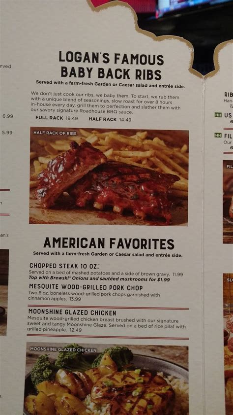 Menu At Logan S Roadhouse Bbq Fort Smith