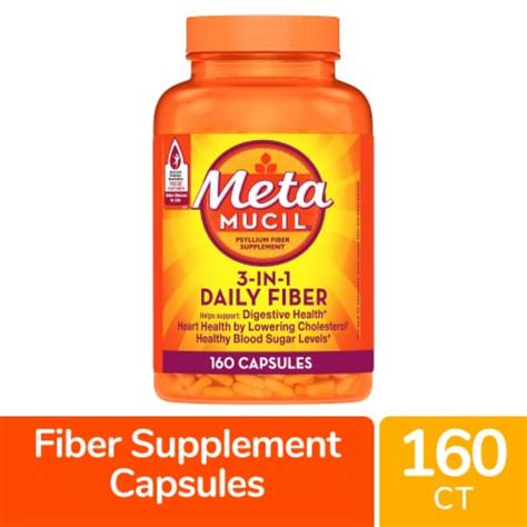 Metamucil Daily Fiber Capsules 160 Ct Foods Co