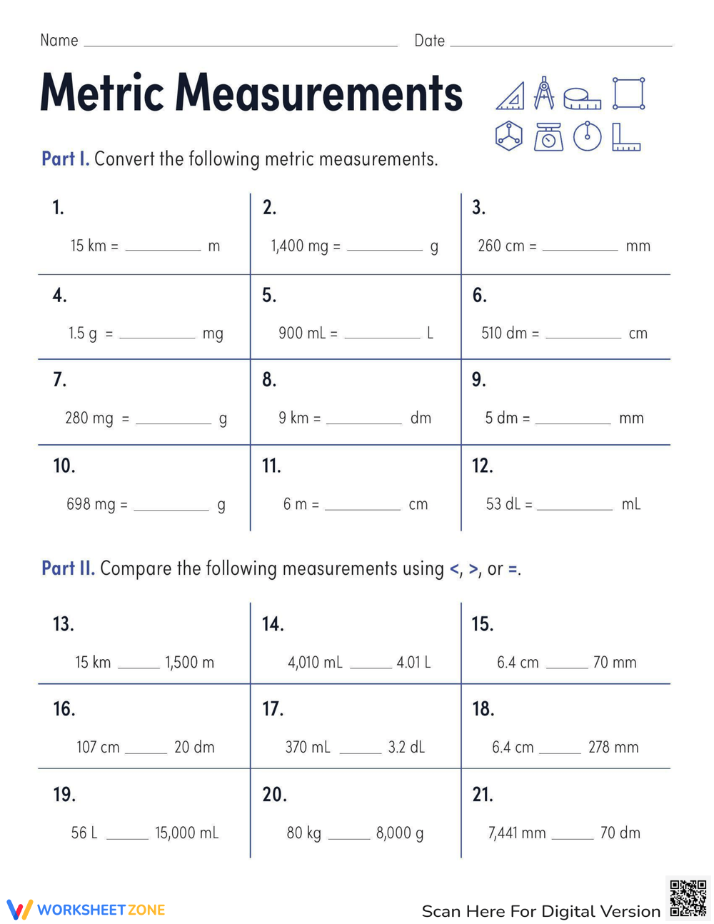 Metric Measurement Worksheets Grade 5 Pdf Thekidsworksheet