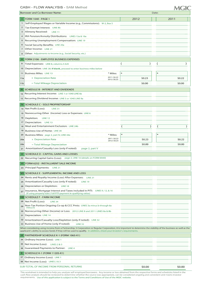 Mgic Income Worksheet Fill Out Sign Online Dochub