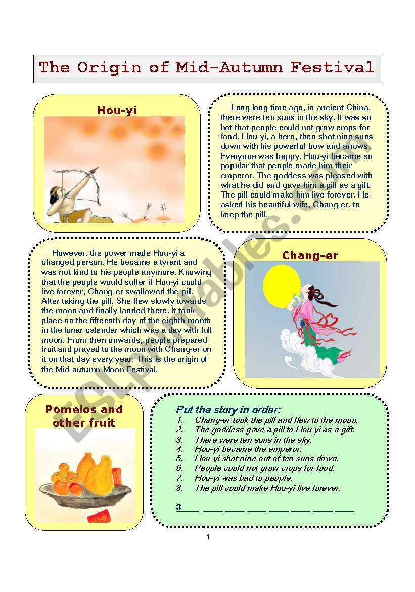 5 Fun Activities for Mid Autumn Festival Kids Worksheet