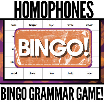 Middle School Grammar Activity Homophones Game 5Th 6Th 7Th 8Th