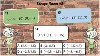 Midpoint Formula Zombie Digital Math Escape Room Google By Adventures