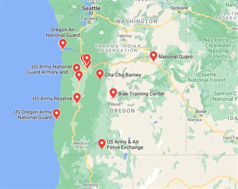 Oregon Military Bases Locations